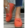 thumbnail image 4 of Fangasis Women Boat Shoes Breathable Flats Driving Loafers Work Classic Moccasin Orange 8.5, 4 of 8