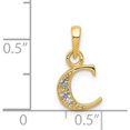 thumbnail image 3 of 14K Yellow & Rhodium 14Ky With Diamond Letter C Initial Pendant (10.89 X 7.88) Made In United States yc250c, 3 of 5
