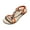 Orange, variant on Women's Summer Wedding Sandals Bohemian Rhinestone Flat Elastic Ankle Beach Comfort Shoes