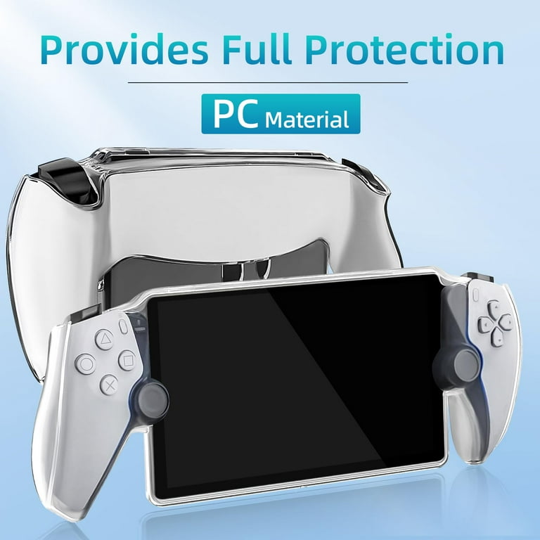 GENERIC Case for Playstation Portal, PS5 Portal Protective Case with  Ergonomic Grip & 6 Thumb Stick Caps for Playstation Portal Remote Player  (Clear) 