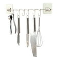 thumbnail image 1 of Less Than 5 Hooks Six Creative Self-adhesive Hooks Rack Wall Kitchen Bathroom Hanging Rack Housekeeping & Organizers, 1 of 9