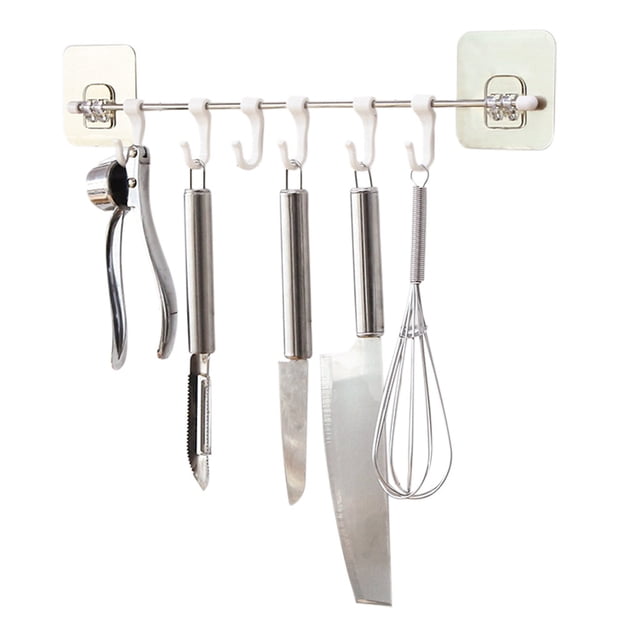 Less Than 5 Hooks Six Creative Self-adhesive Hooks Rack Wall Kitchen Bathroom Hanging Rack Housekeeping & Organizers