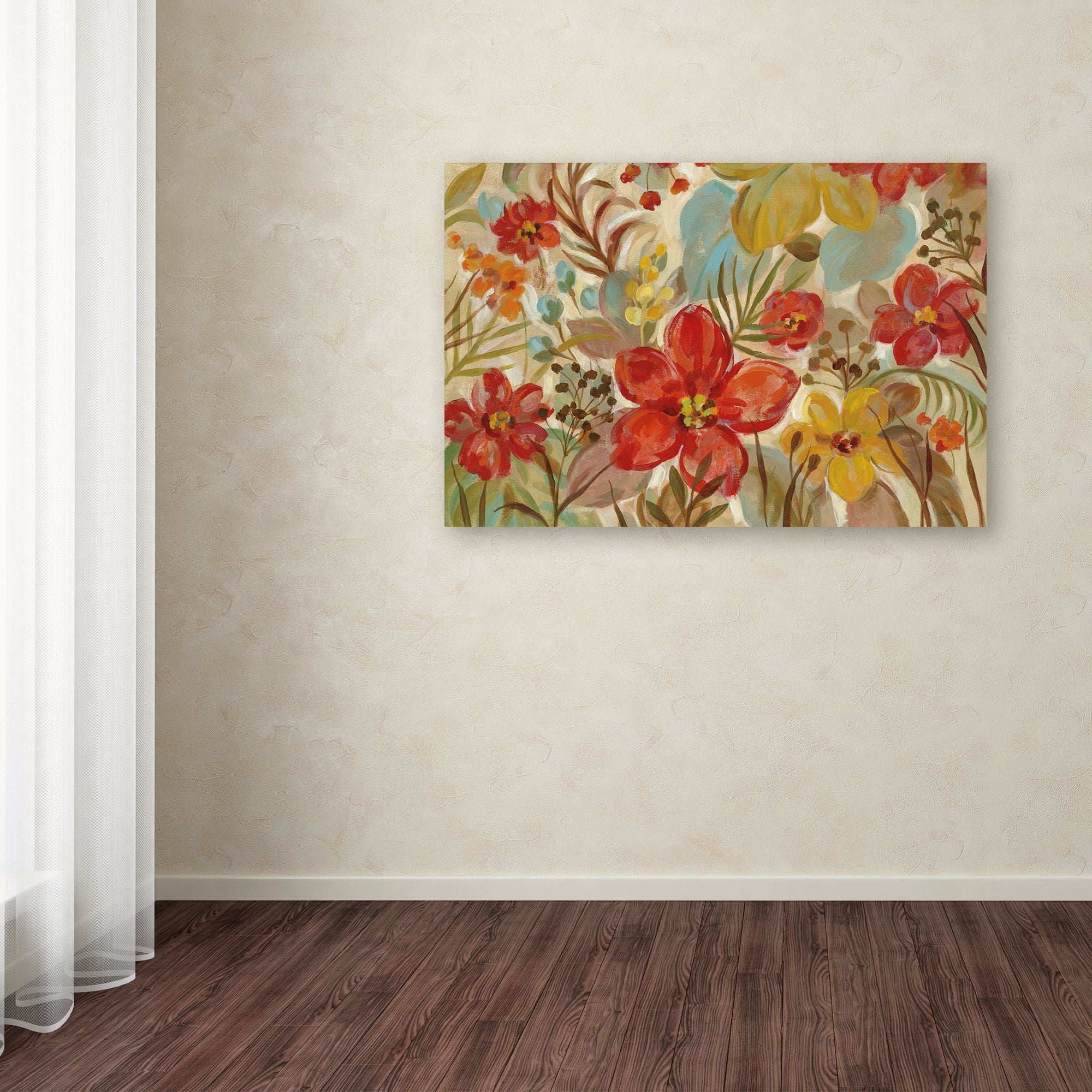 Trademark Fine Art 'Tropical Flowers' Canvas Art by Silvia Vassileva