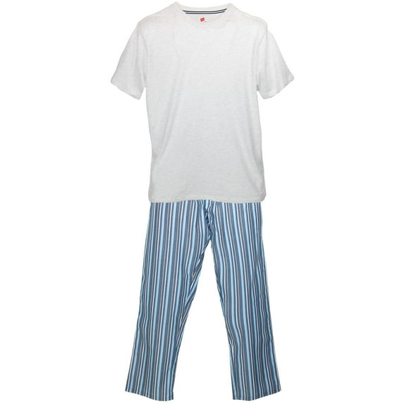 Hanes Men's Tee and Woven Sleep Pant Pajama Set