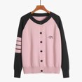 thumbnail image 2 of Christmas Sweaters for Women Women's Cardigan Round Neck Embroidery Color Blocked Sleeve Top Sweater Christmas Sweaters, 2 of 3