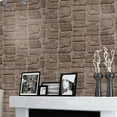 thumbnail image 3 of Dundee Deco Peel and Stick Self Adhesive Wallpaper - Distressed Marble Old Brown Stone, 18 ft x 24 in, 3 of 3