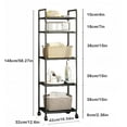thumbnail image 2 of ERSAN-5 Tier Metal Shelving Unit Storage Shelves with WheelsHeavy Duty Storage Rack for Bathroom Kitchen Garage Pantry Organizer Rack Black, 2 of 4