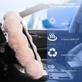 thumbnail image 4 of Kbndieu Directional Sleeve 38cm Winter Plush Car Steering Wheel Cover Universal Fitting for Most Cars Universal Fitting 15 Inches Home Essentials, 4 of 9