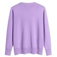 thumbnail image 3 of ZHOUCHANKIDS Women's 100% Merino Wool Lightweight V-Neck Cardigan Sweater Button Down Long Sleeve Knitwear Outwear Tops Light Purple M, 3 of 4