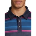 thumbnail image 4 of Ben Hogan Men's and Big Men's Digital Ombred Stripe Golf Polo Shirt, Sizes up to 5XL, 4 of 5