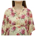 thumbnail image 6 of Bimba Moms Cream Printed Kimono Sleeve Kaftan With Belt Maternity Dress-4, 6 of 6