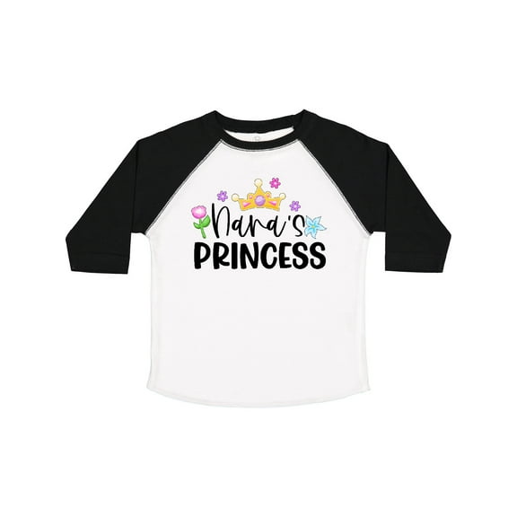 Inktastic Nana's Princess Crown and Flowers Girls Toddler T-Shirt