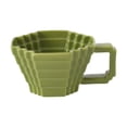 thumbnail image 2 of Taza de cerámica para café, leche, regalo de cumpleaños, taza de agua con asa, 400 ml, desayuno verde, 2 of 9