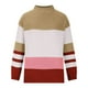 thumbnail image 4 of Puntoco-suéter informal a rayas para mujer, Jersey de punto grueso de manga larga con retazos, suéter de cuello redondo, abrigo, liquidación de Navidad Puntoco Puntoco-5773, 4 of 5
