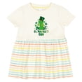 thumbnail image 3 of Inktastic Babys 1st St Patricks Day Irish Shamrock Girls Baby Dress, 3 of 5