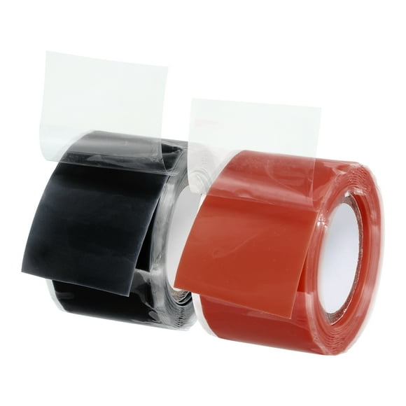 Unique Bargains Grip Tape Self-Fusing Silicone Tape 5ft, Seal Repair Wrap Tape, Multicolor 2 Pcs