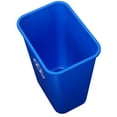 thumbnail image 3 of Rectangular Commercial Office Wastebasket, Easy to Clean, Lightweight, 10 Gallon, Blue, Recycle Logo, 3 of 5