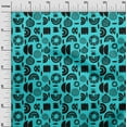 thumbnail image 3 of oneOone Tissu Georgette Viscose Bleu Turquoise Abstrait pour Robe Tissu Imprimé au Mètre 42 Pouces de Large, 3 of 4