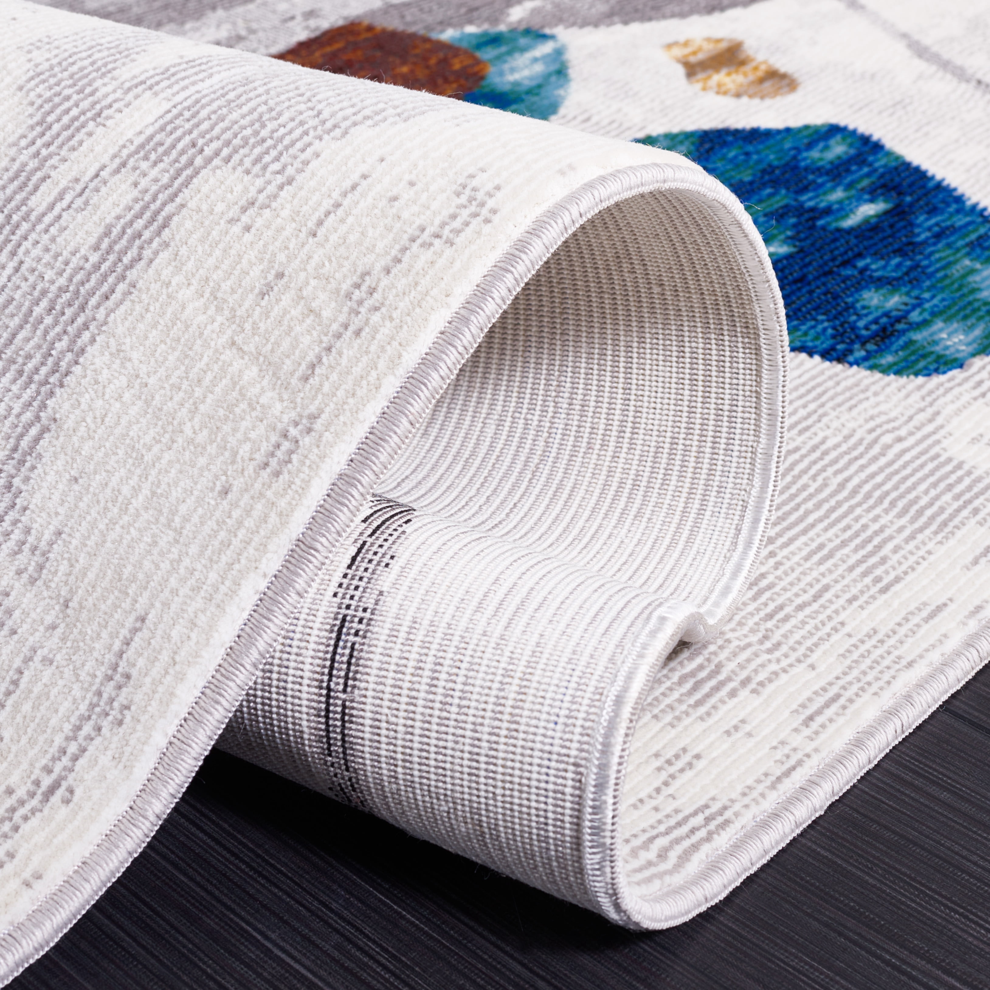 SAFAVIEH Art Studio Jerrie Abstract Area Rug, Ivory/Blue, 3' x 5'