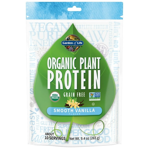 Organic Plant Protien Smooth Vanilla By Garden Of Life - 9 Ounces