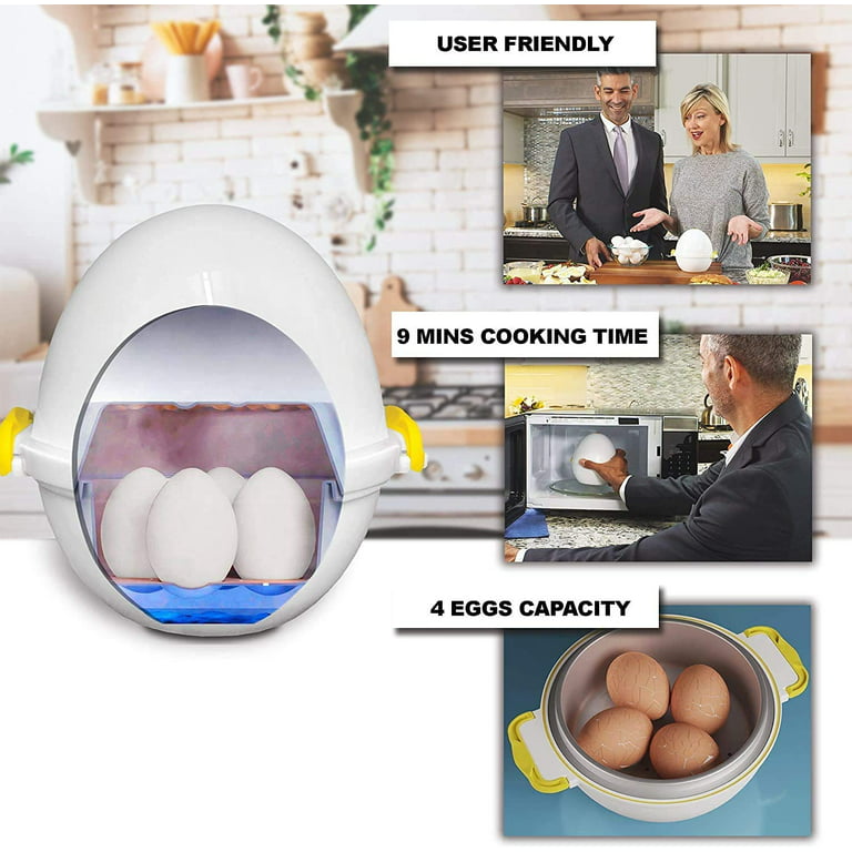 Ultimate Irish Egg Pod -Ronnie Neville's Original as Seen on TV Microwave  Egg Cooker, Perfectly Cooked & Peeled Egg, Capacity 4 Eggs, Boiled Egg