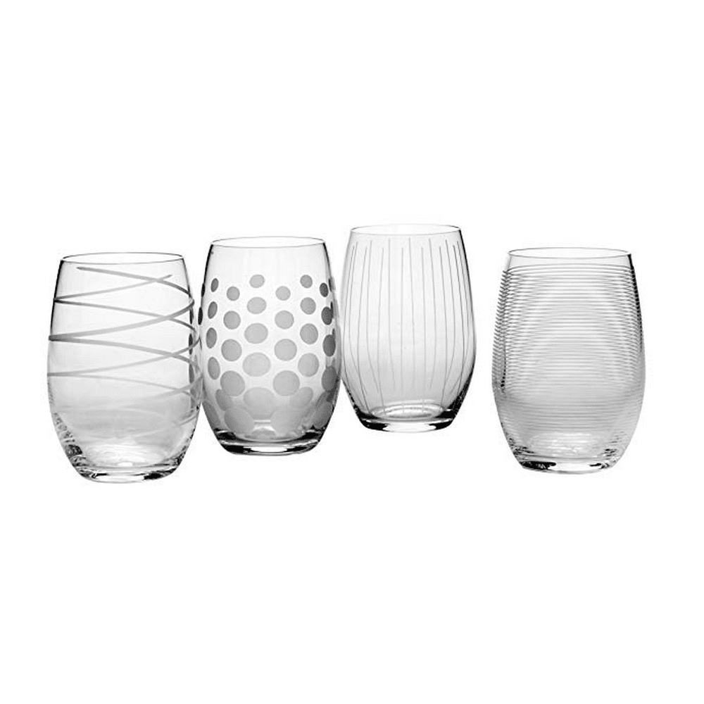 Mikasa Cheers Stemless Wine Glass, 17Ounce, Set of 4