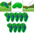 thumbnail image 4 of Cubiertas de cabeza de hierro de golf Baoblaze 9 unidades diseño de tiburón Verde, 4 of 8