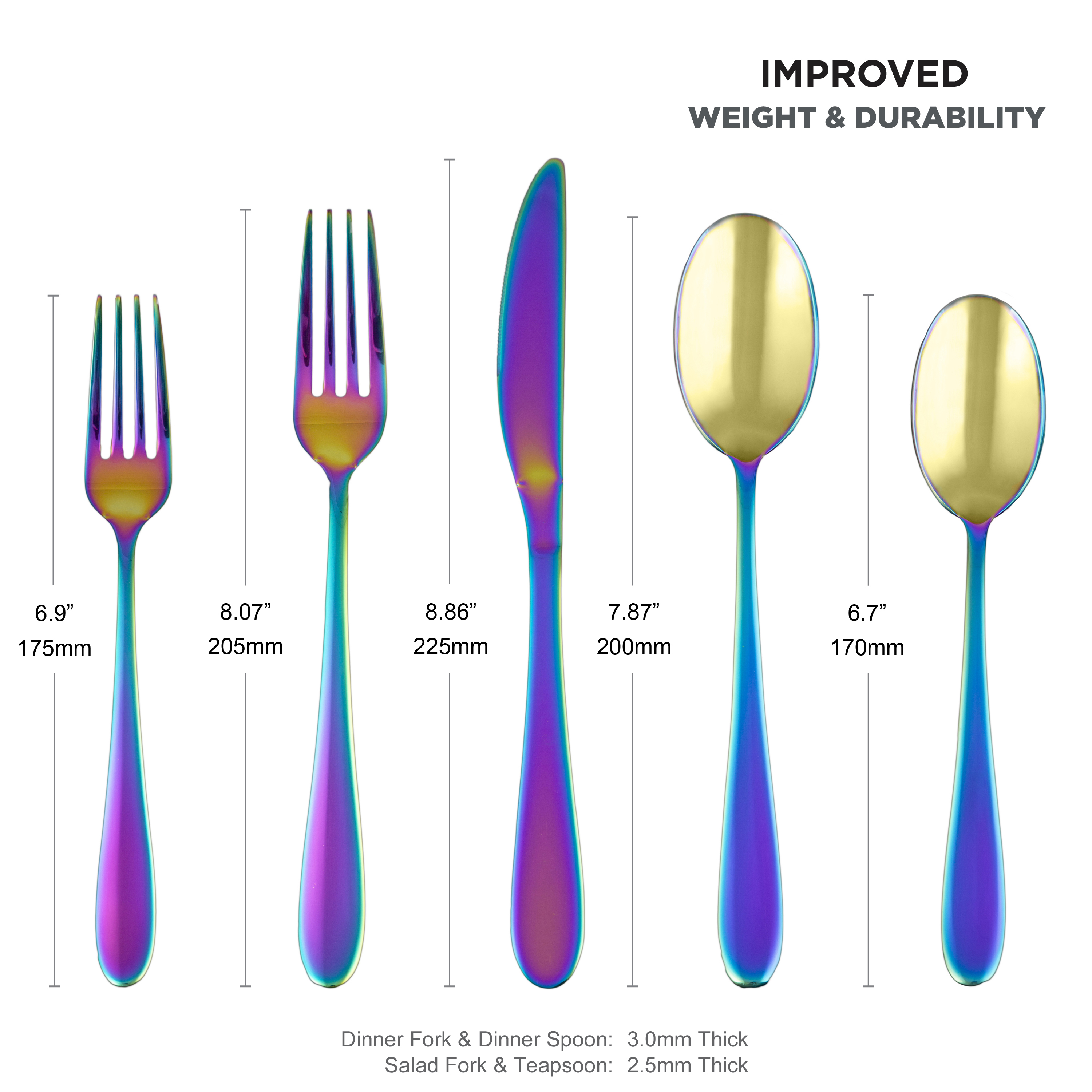 Cambridge Silversmiths Byram Rainbow Mirror 20-Piece Flatware Set, Service for 4 photo 6