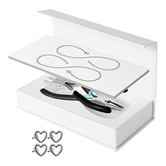 Kit de pulsera permanente DIY, pulsera con cierre portátil, moda, regalos únicos para parejas 1 par de plata