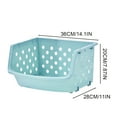 thumbnail image 3 of CGZQFEI Plastic Storage Basket, Dusknt Kitchen Bathroom Storage Basket Multi Layer Stackable Fruit and Vegetable Basket Toy Storage Rack, 3 of 8