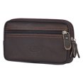 thumbnail image 3 of Bolsos Cuero PU para Hombres Riñonera Color Sólido Riñonera Con (Café), 3 of 9