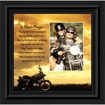 A Biker's Prayer, Gift for Motorcycle Riders, Inspirational Bike Picture Frame, 10x10, 6442
