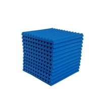 12 pk 12x12x1" Blue Wedge Acoustic Foam Soundproof Wall Record Studio Panel Tile