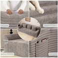 thumbnail image 6 of LUCKHAO 71" Loveseat Sofa, Corduroy Cloud Couch Boneless Sofa with Tilted Armrests, , 2-Seater Sofa with Throw Pillows, Upholstered Deep Seat, No Assembly Required, Camel, 6 of 7