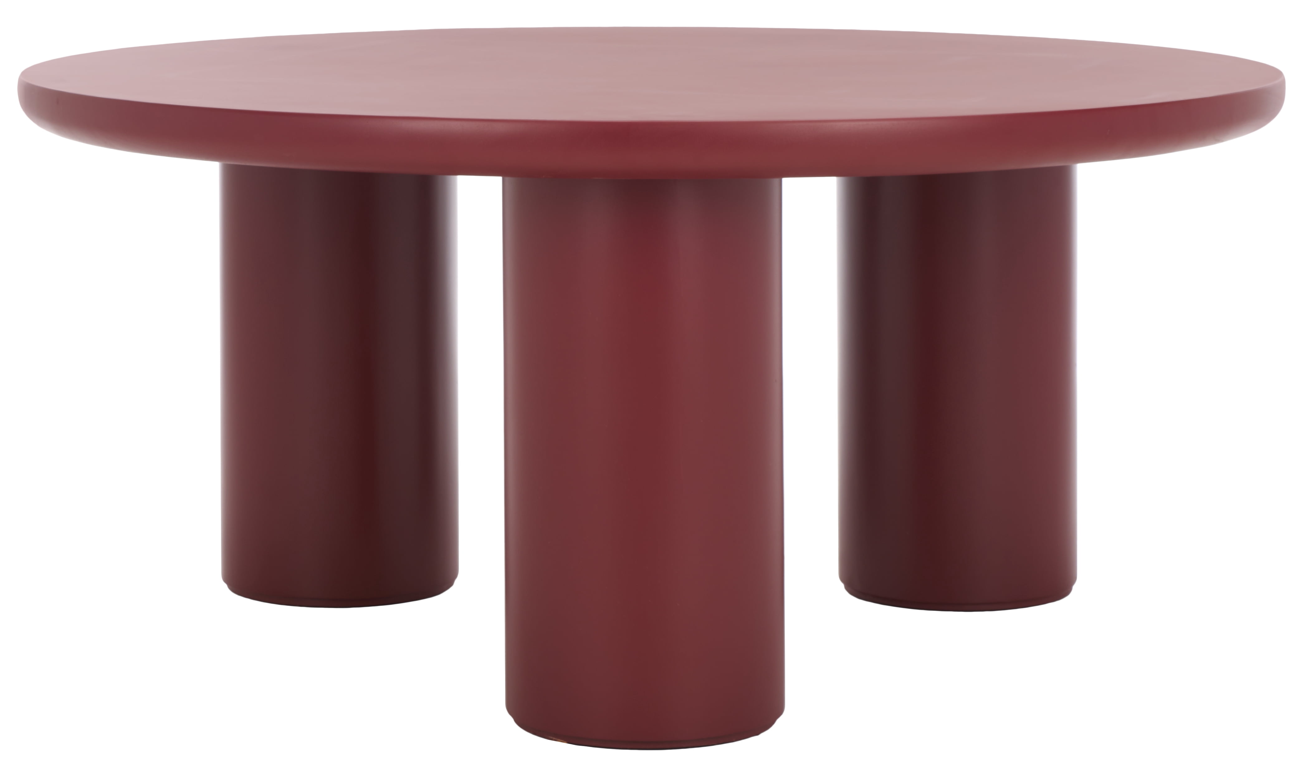 Safavieh Mork Mid-Century Round Wood Coffee Table, Bordeaux