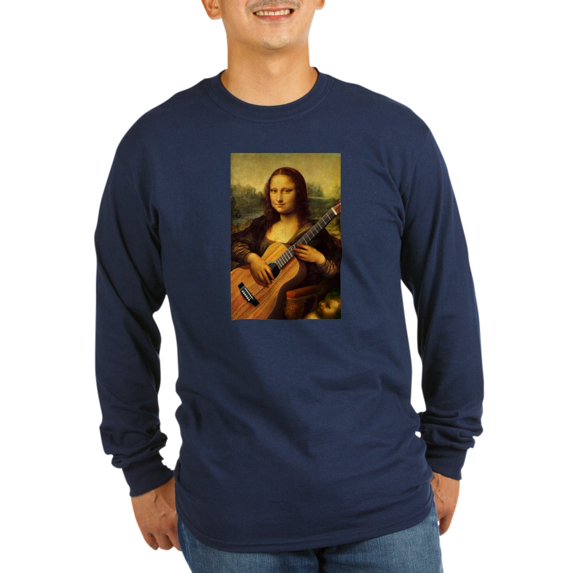 CafePress - Mona Guitar - Long Sleeve Dark T-Shirt