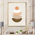 thumbnail image 2 of Designart 'Abstract Moon and Sun Geometrics In Terracotta I' Modern Framed Canvas Wall Art Print, 2 of 5