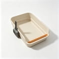 thumbnail image 2 of Large Cat Litter Box, Top Entry Cat Litter Box, Cat Litter Pan with Cat Scooper, Senior Cat Litter Boxes, Detachable Easy Clean, Cat Necessities 19.29x13.78x5.12 Inch (White), 2 of 6