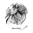 thumbnail image 3 of Sonducket Tocado de plumas Vintage para mujer, velo de estilo Retro, tocado de flores para boda, fiesta, Club, carreras de caballos, eventos, Ropa, zapatos y accesorios Miscelánea Negro+blanco, 3 of 6