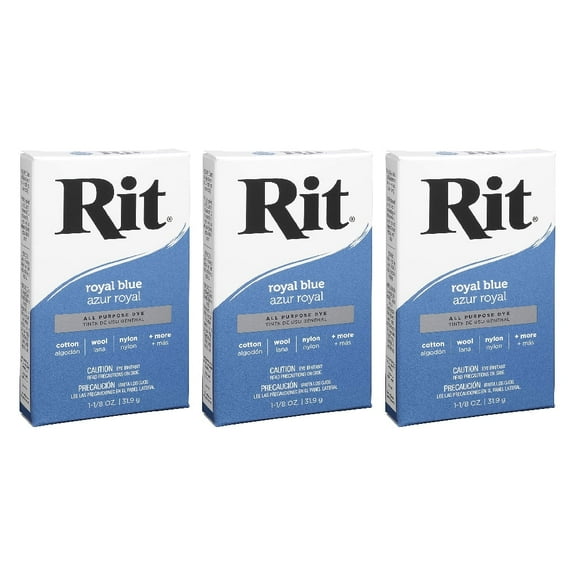 Rit All Purpose Powder Dye 1-1/8 oz Royal Blue, 3 Pack