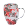 thumbnail image 1 of Double Wall Coffee Cups Heat Resistant Insulated Clear Glass Mug Cappuccino Cups Style A, 1 of 9