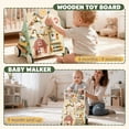 thumbnail image 4 of Baby Push Walker, Wooden Baby Walking Toys for 1 Year Old, Adjustable Speed Walker for Baby Boy Girls, Farm Theme Toddler Walker, Montessori Walker Toy, Sit to Stand Walker with Baby Activity Center, 4 of 9