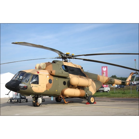 24"x36" Gallery Poster, Mil Mi-17V-5 russian soviet helicopter
