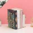 thumbnail image 3 of Bookends Metal Book Ends Heavy Duty Modern Decorative Cactus Bookend Bookshelf Decor For Home Bedroom Library Office School Book Display Desktop Organizer Decorative For Adults & Kids Gift, 3 of 7