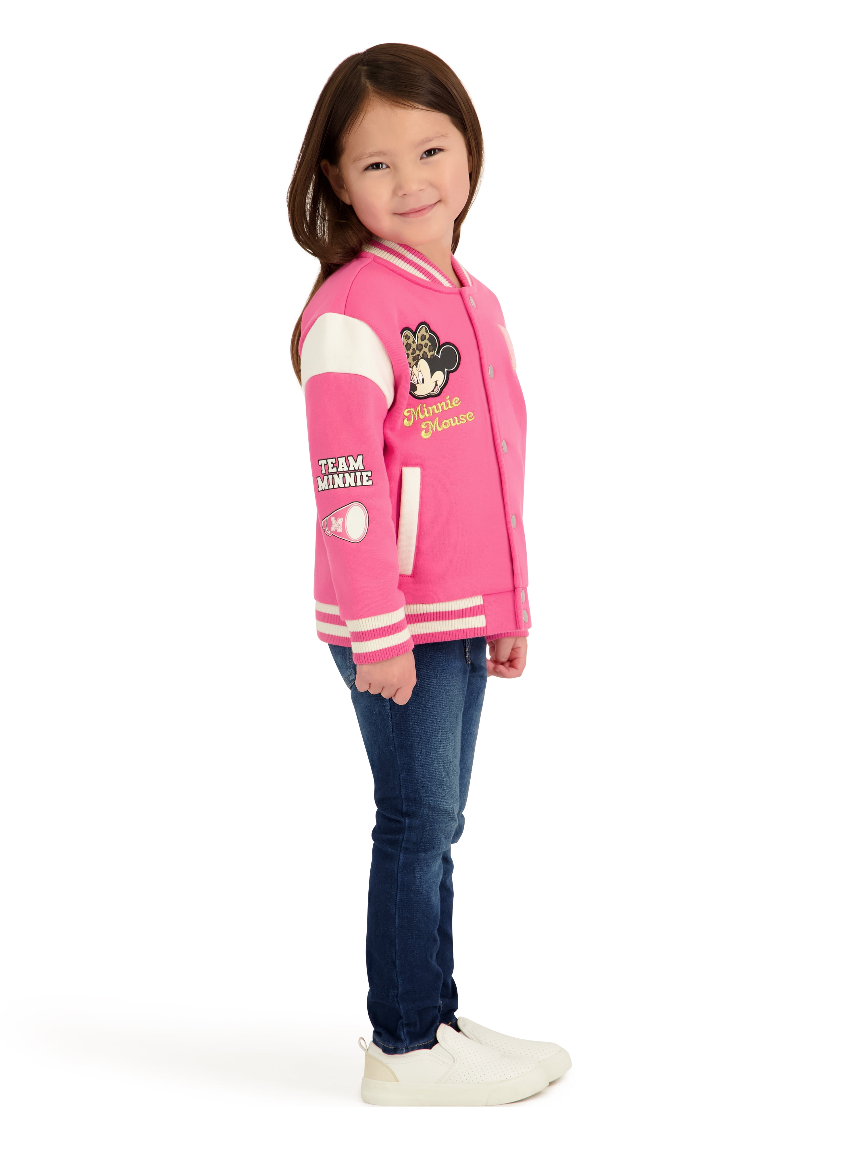 Minnie Mouse Toddler Girl Bomber Jacket, Sizes 12M-5T