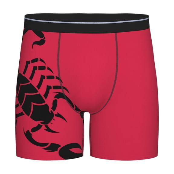 Men Scorpion Pattern Boxer Briefs Novelty Boxer Shorts Underwear No Fly