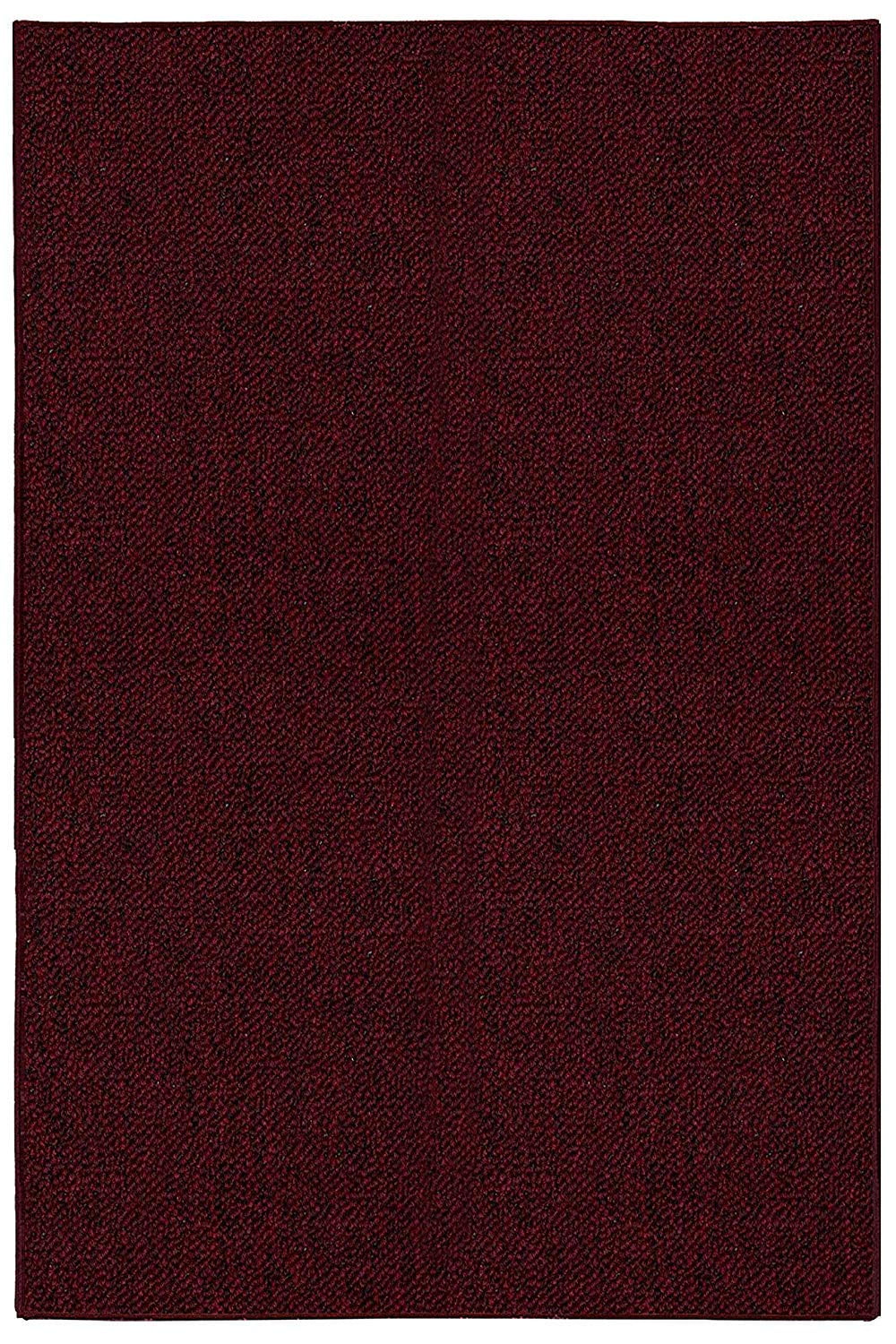Saturn Collection Solid Color Indoor Outdoor Area Rug Burgundy 12' x