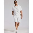 thumbnail image 3 of COOFANDY Mens 2 Pieces Outfits Casual T Shirt and Shorts Set Fashion Summer Short Sleeve Cotton Tracksuits, 3 of 6