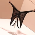 thumbnail image 2 of Panties for Women,Elegant Thong Underwear with Pearl Massage Detail and Sheer Seamless Design for Comfortable Wear,Womens Underwear,Black,One Size, 2 of 4