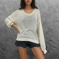 thumbnail image 4 of Diufon Womens Hollow out Tops Fall Casual Solid Color Blouses Round Neck Long Sleeve Pullover Tops, 4 of 4